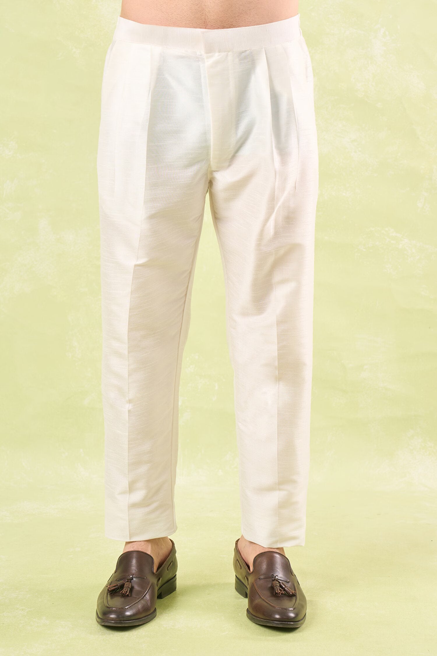 Beige Embroidered Kurta-Bundi Set