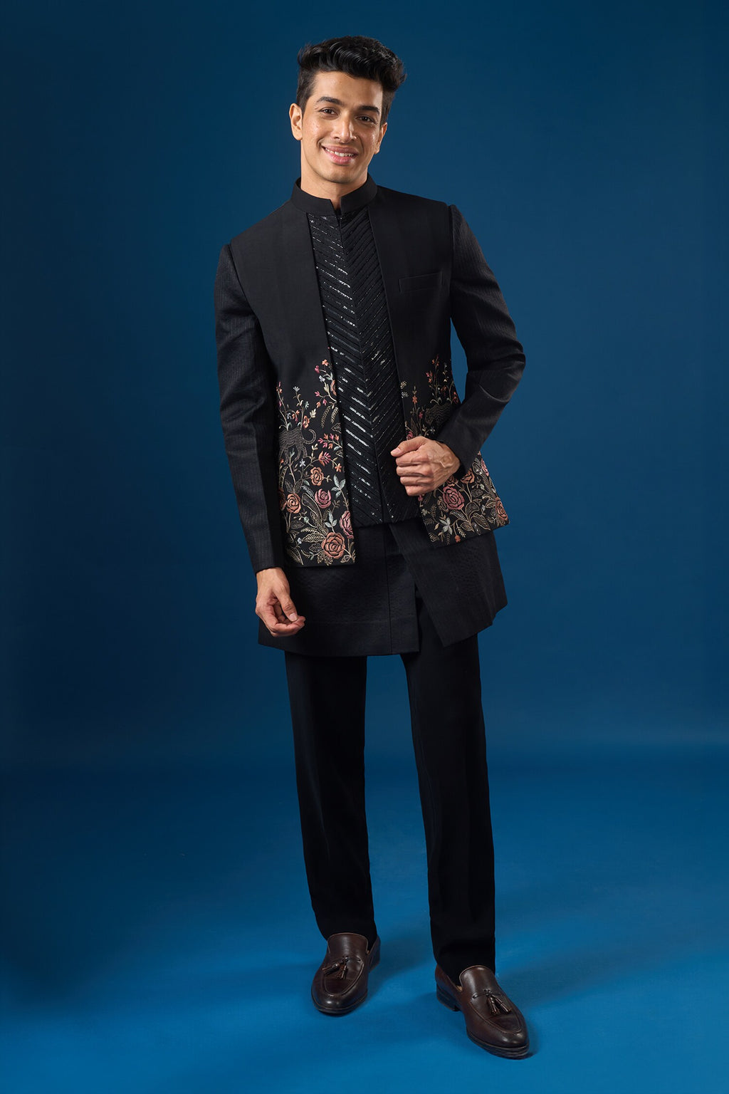 Coal Fauna Kurta-Bundi Set