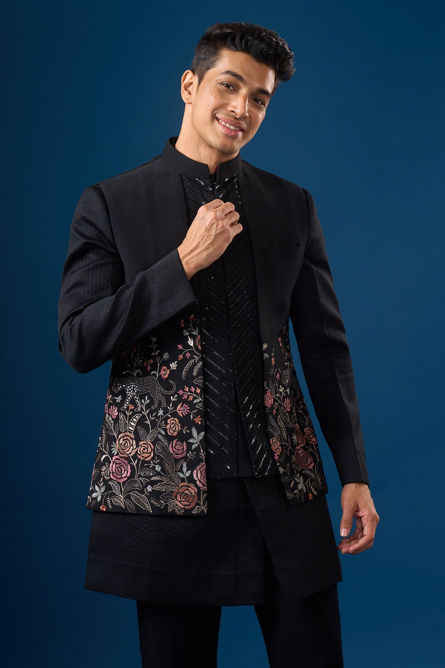 Coal Fauna Kurta-Bundi Set