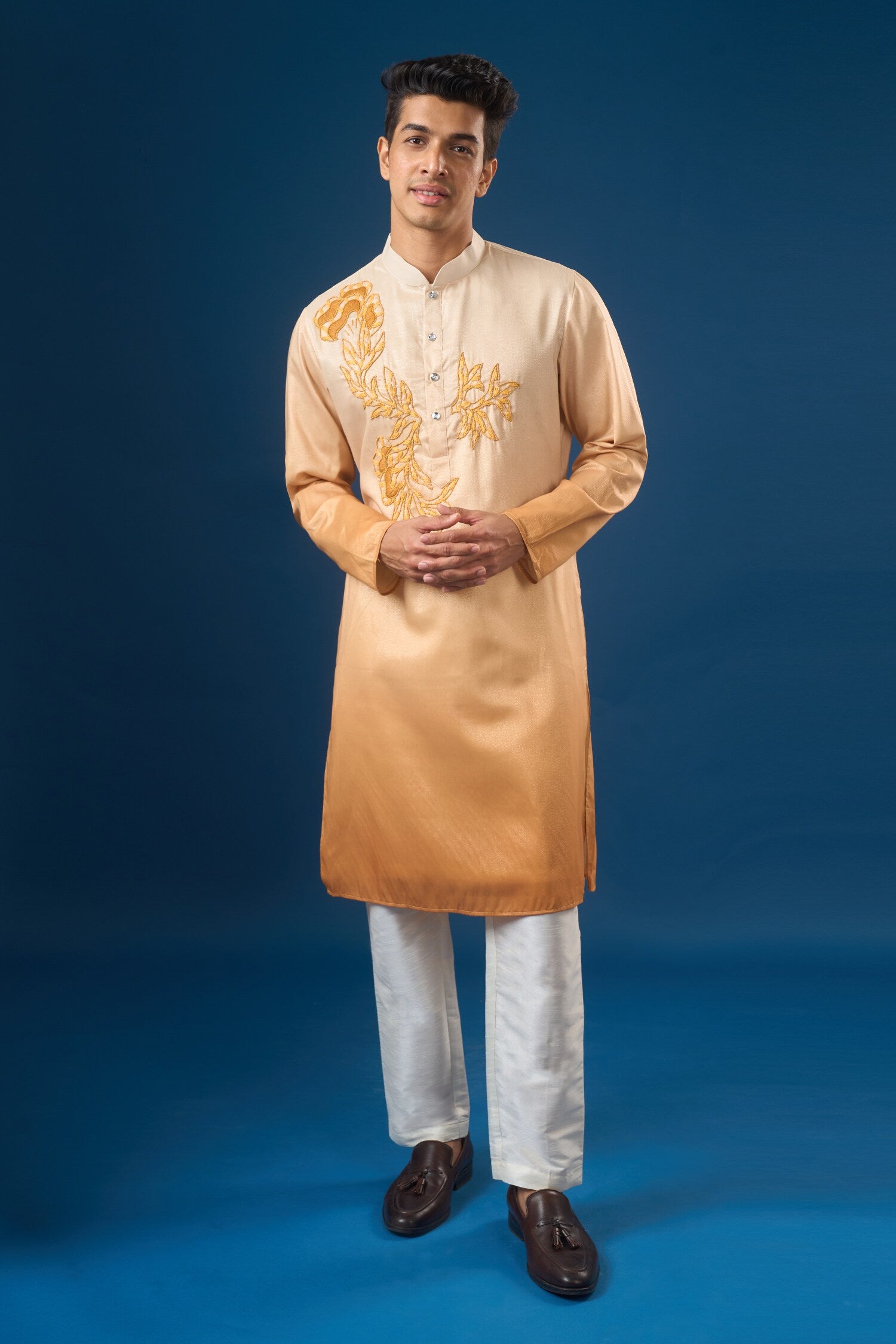 Yellow Ombre Kurta Set