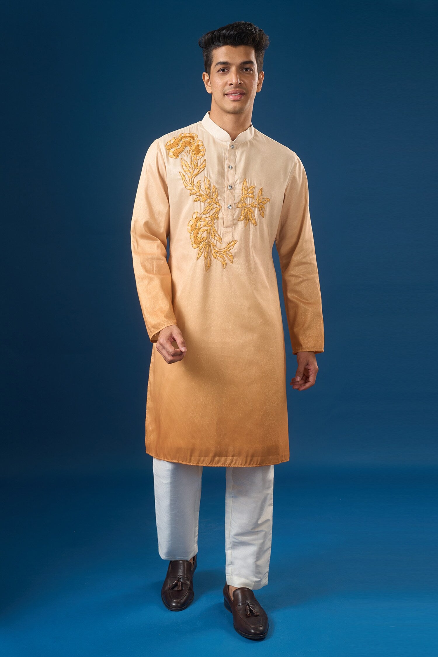 Yellow Ombre Kurta Set