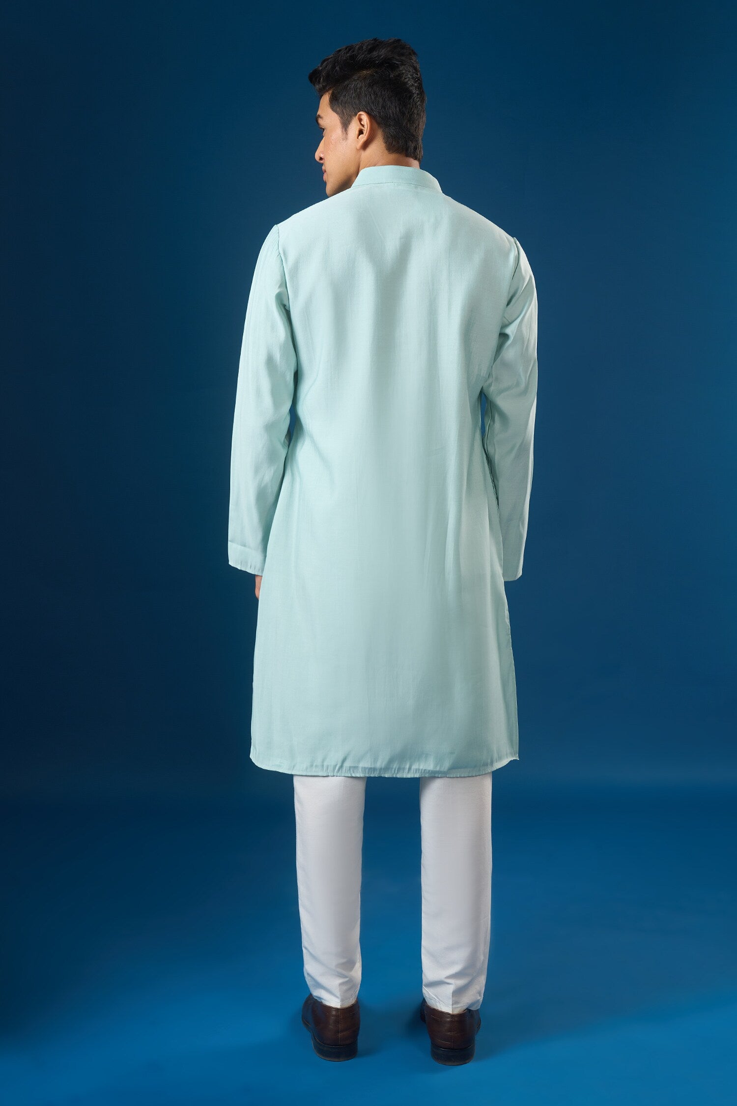 Sky Blue Floral Printed Kurta Set