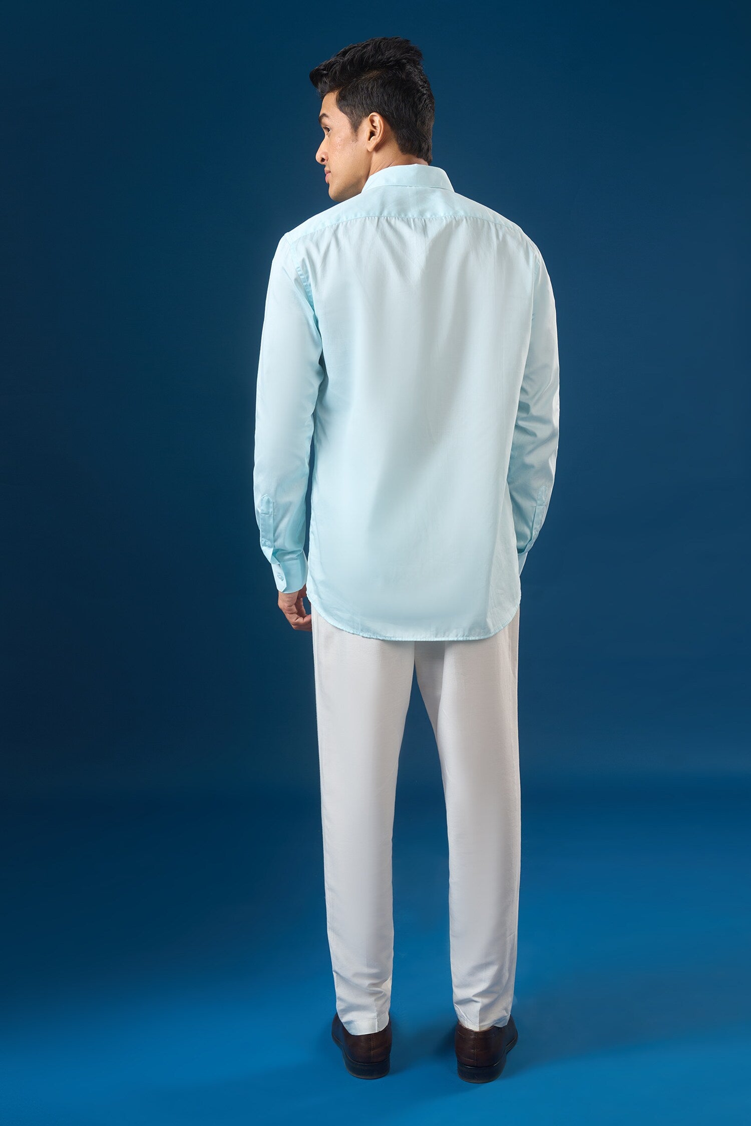 Sky Blue Floral Shirt