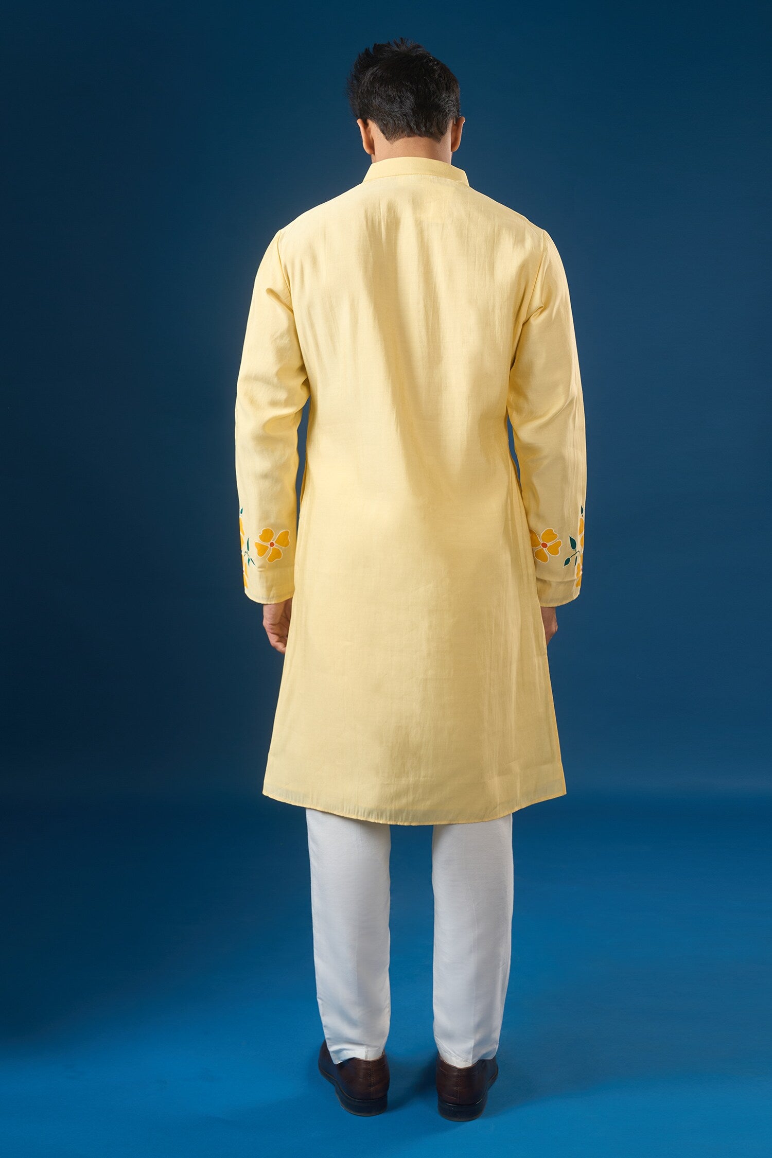 Yellow Floral Printed Kurta Set