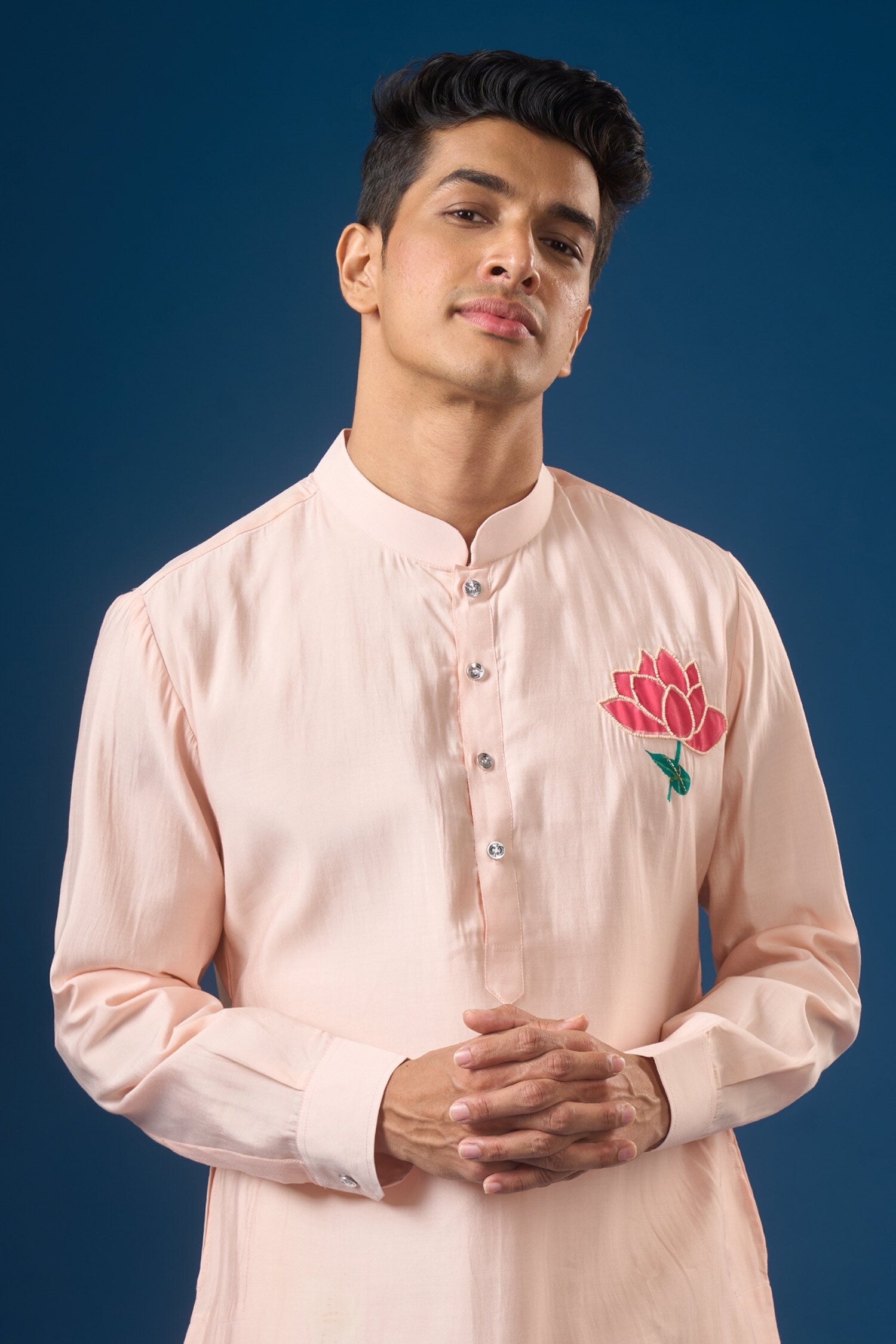 Pink Floral Printed Kurta