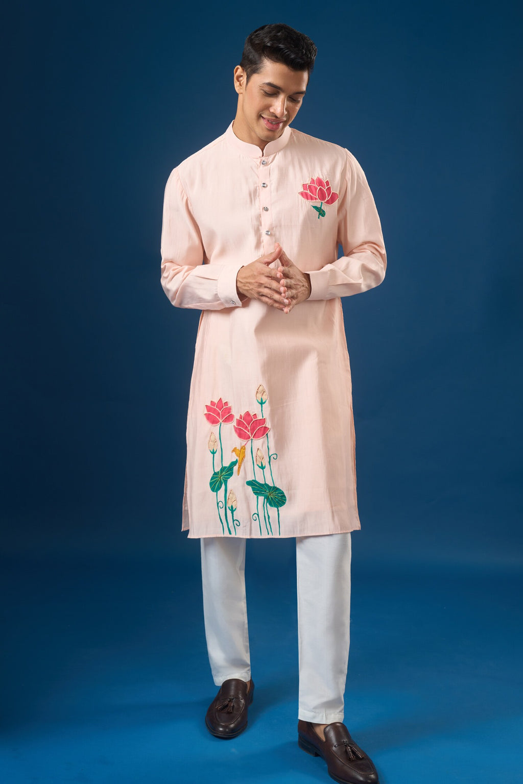 Pink Floral Printed Kurta