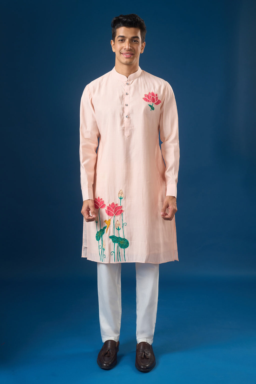 Pink Floral Printed Kurta