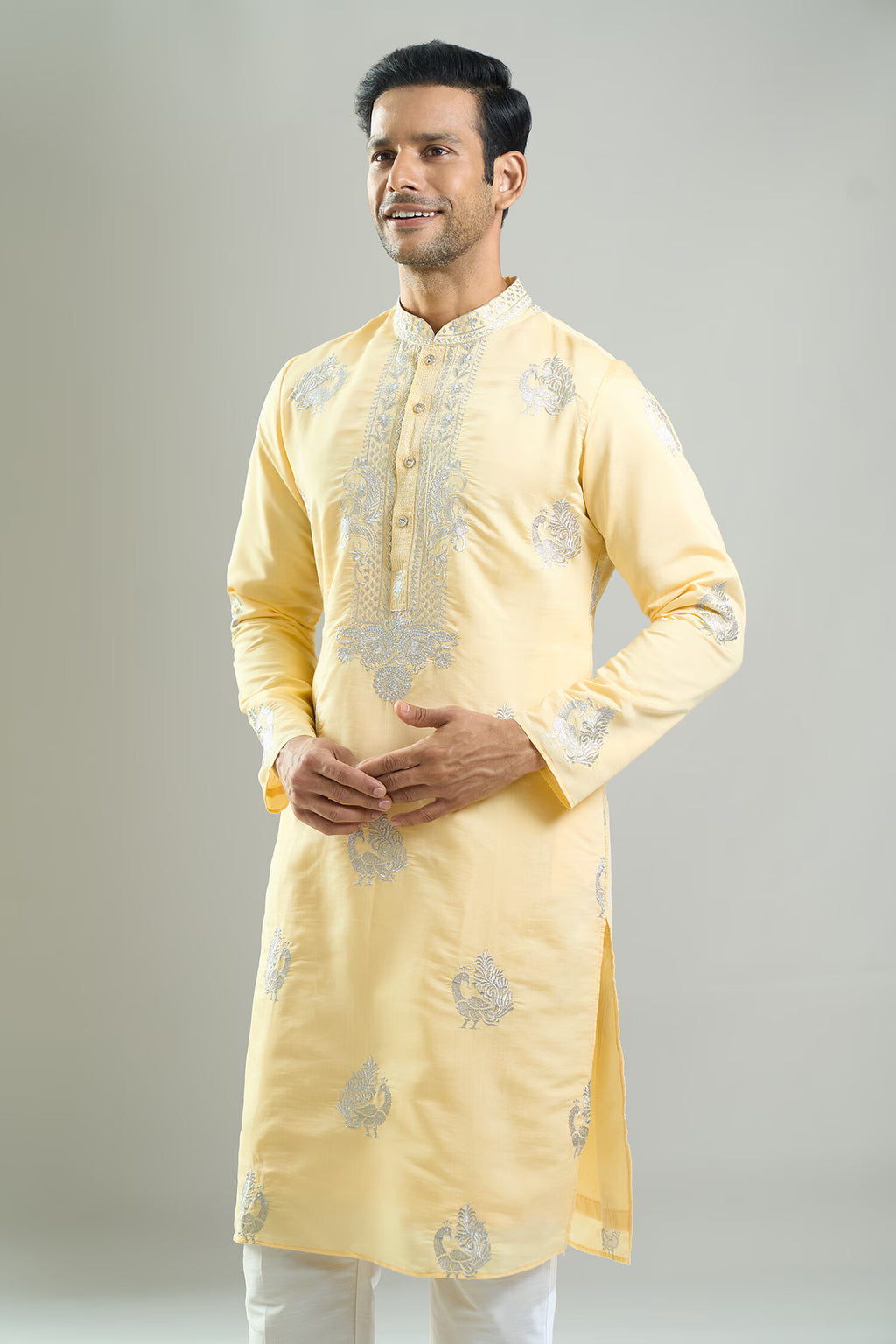 Yellow Embroidered Kurta Set