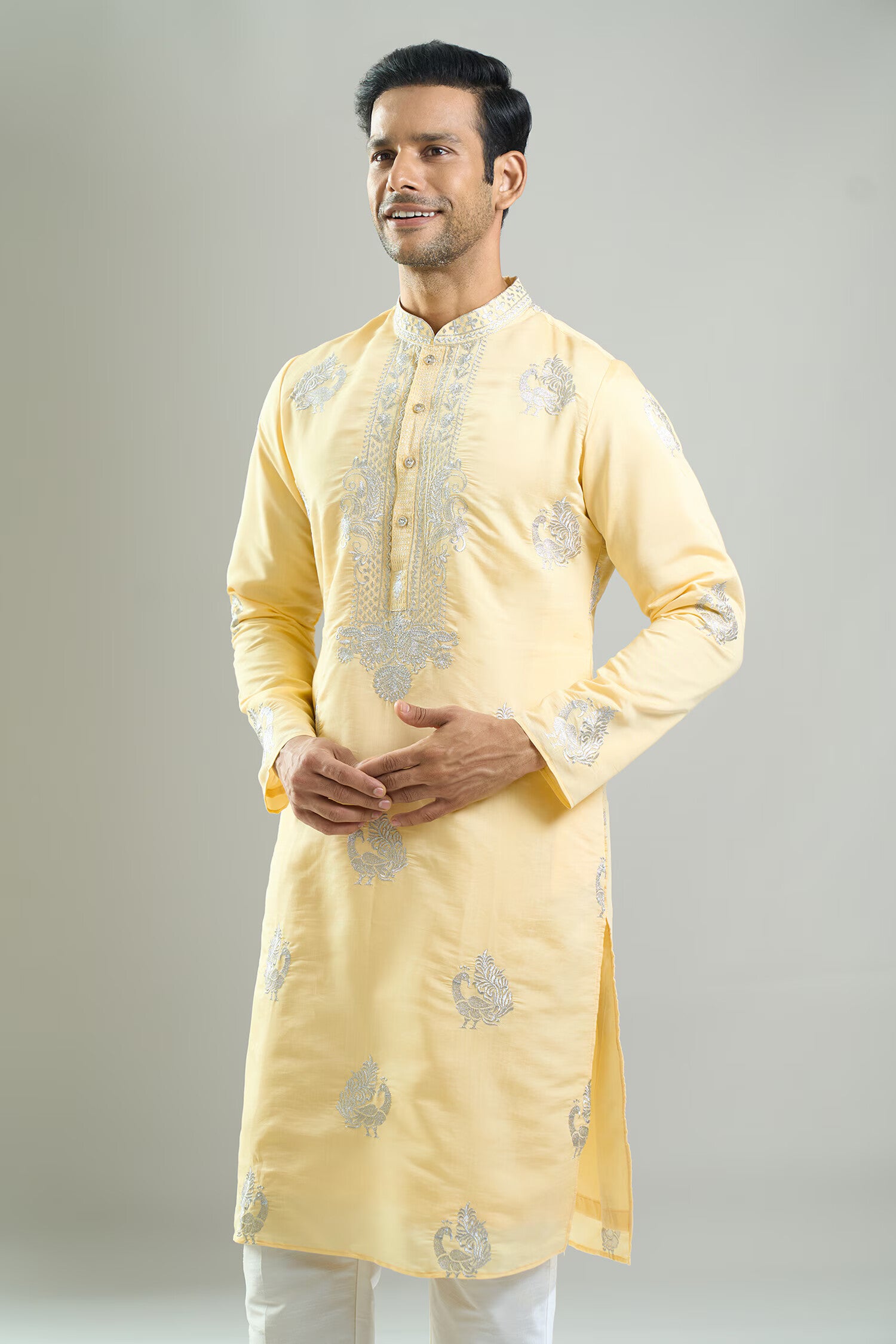 Yellow Embroidered Kurta Set