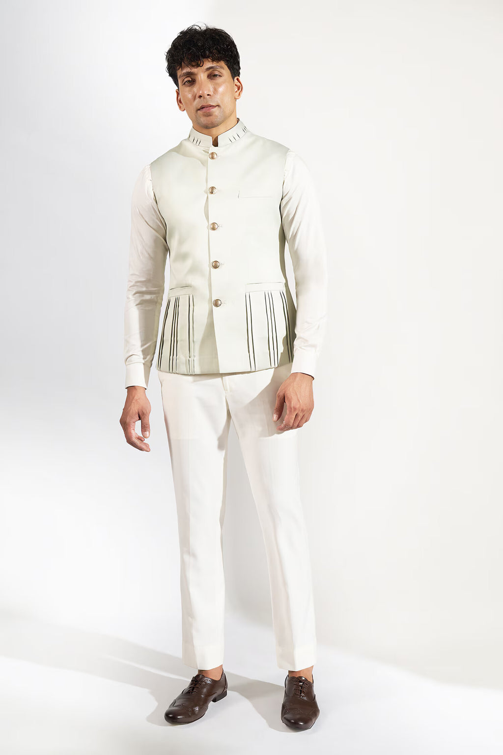 Pista Green Pinktuck Jacket