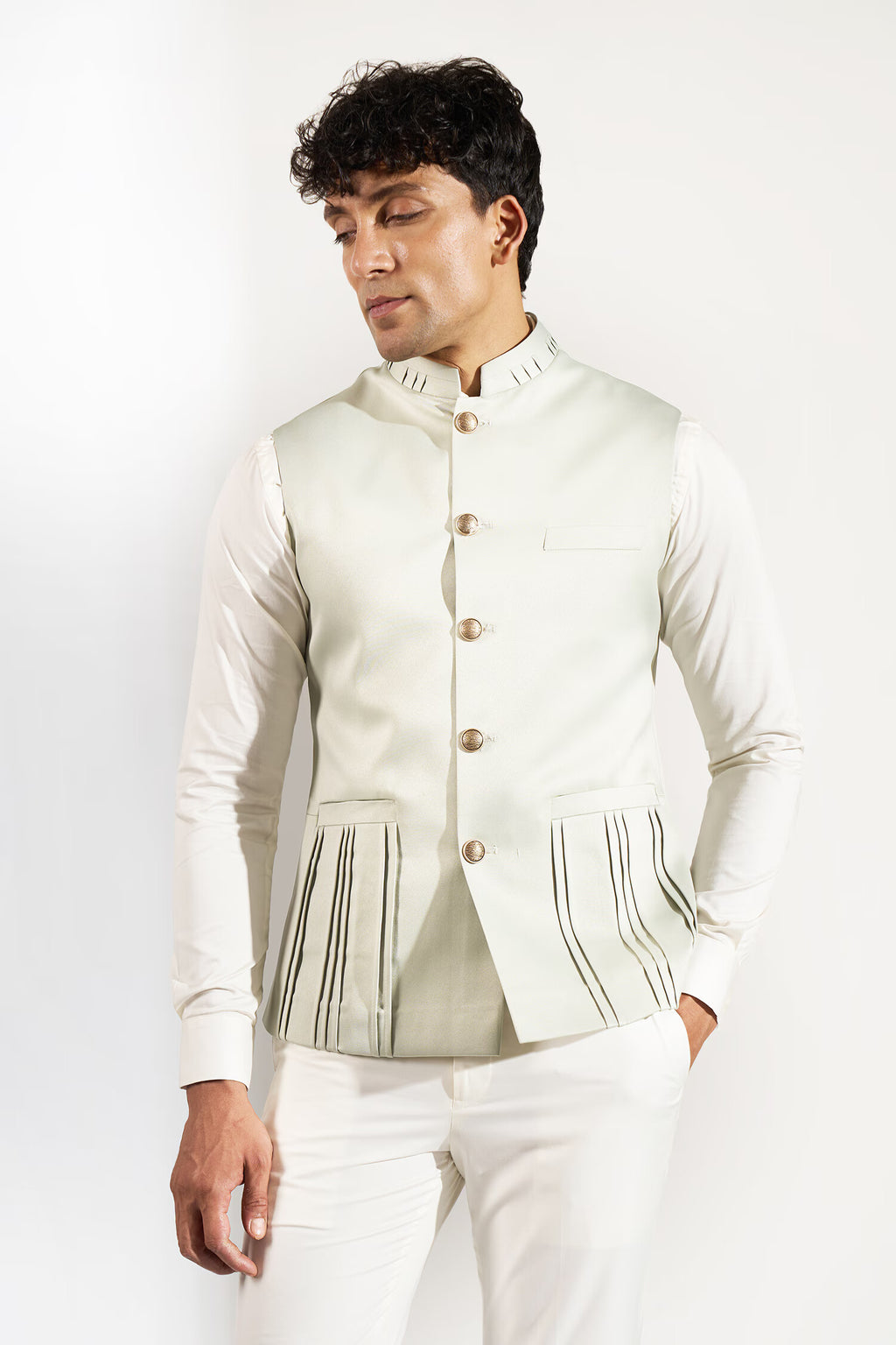 Pista Green Pinktuck Jacket