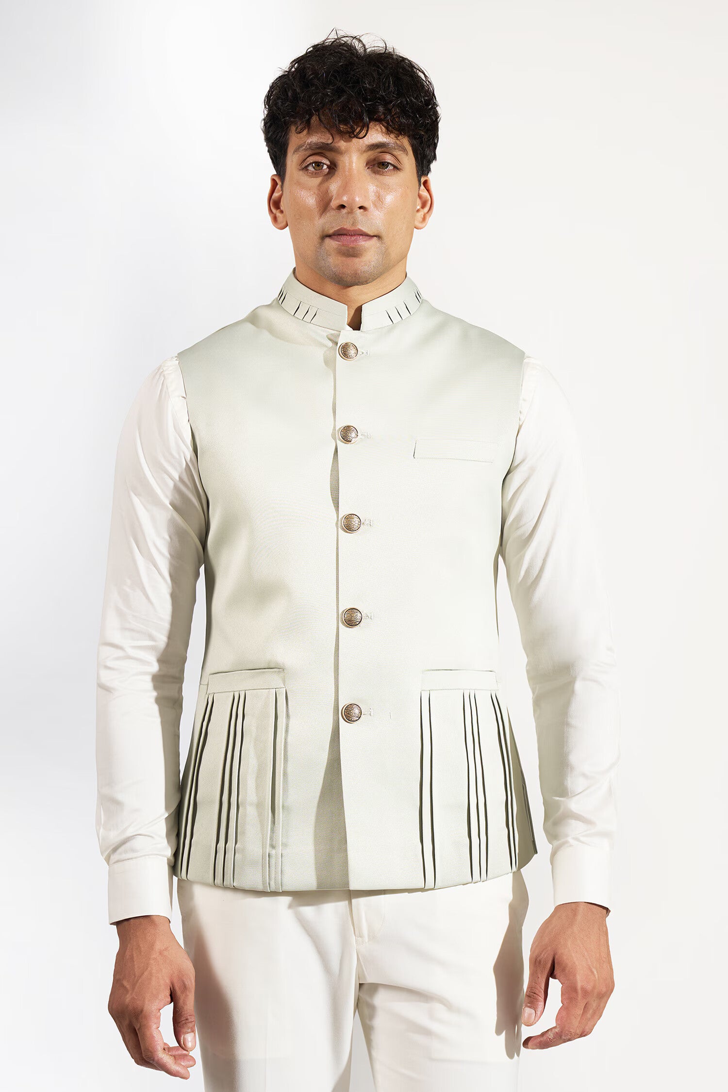 Pista Green Pinktuck Jacket