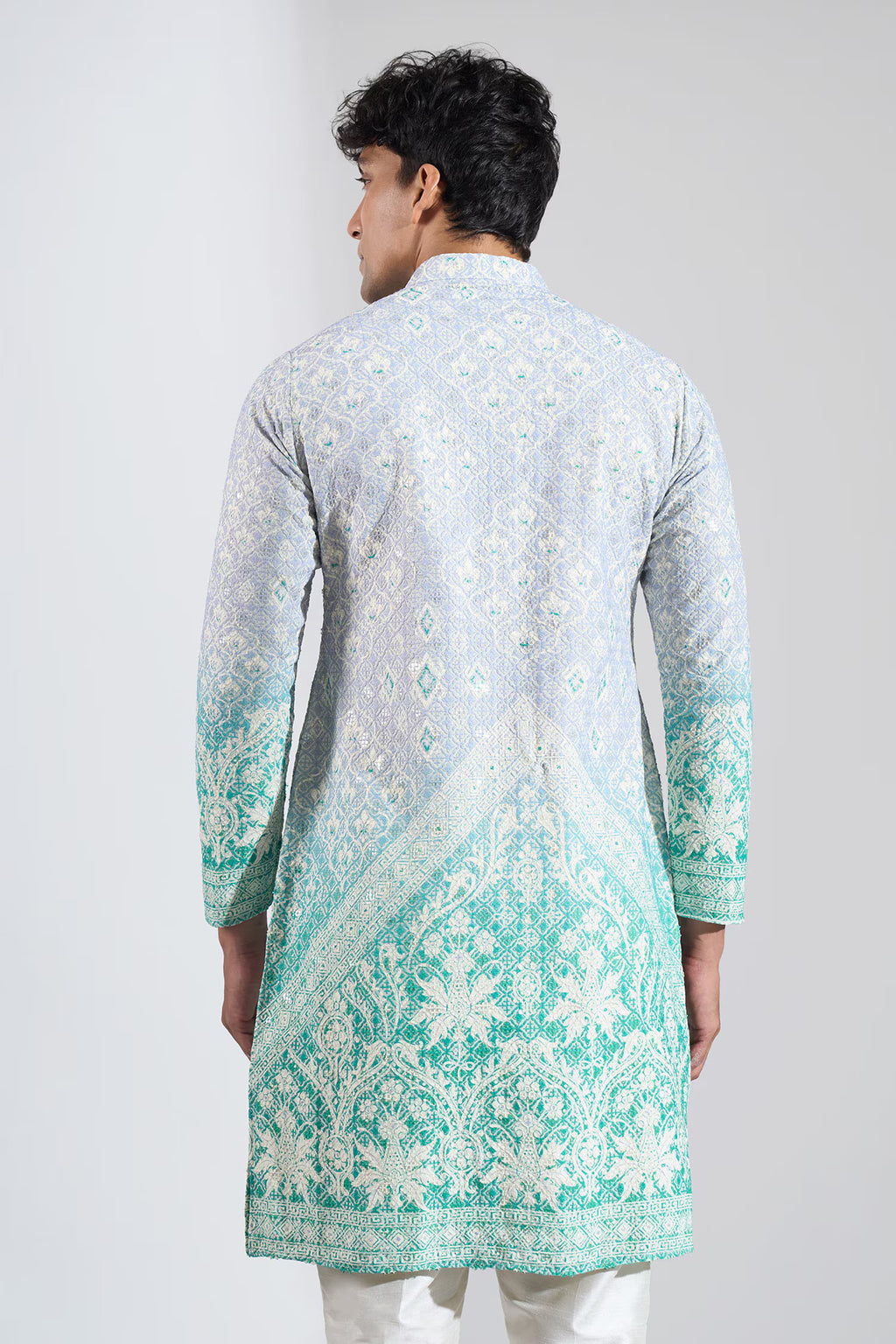 Blue Embroidered Kurta Set