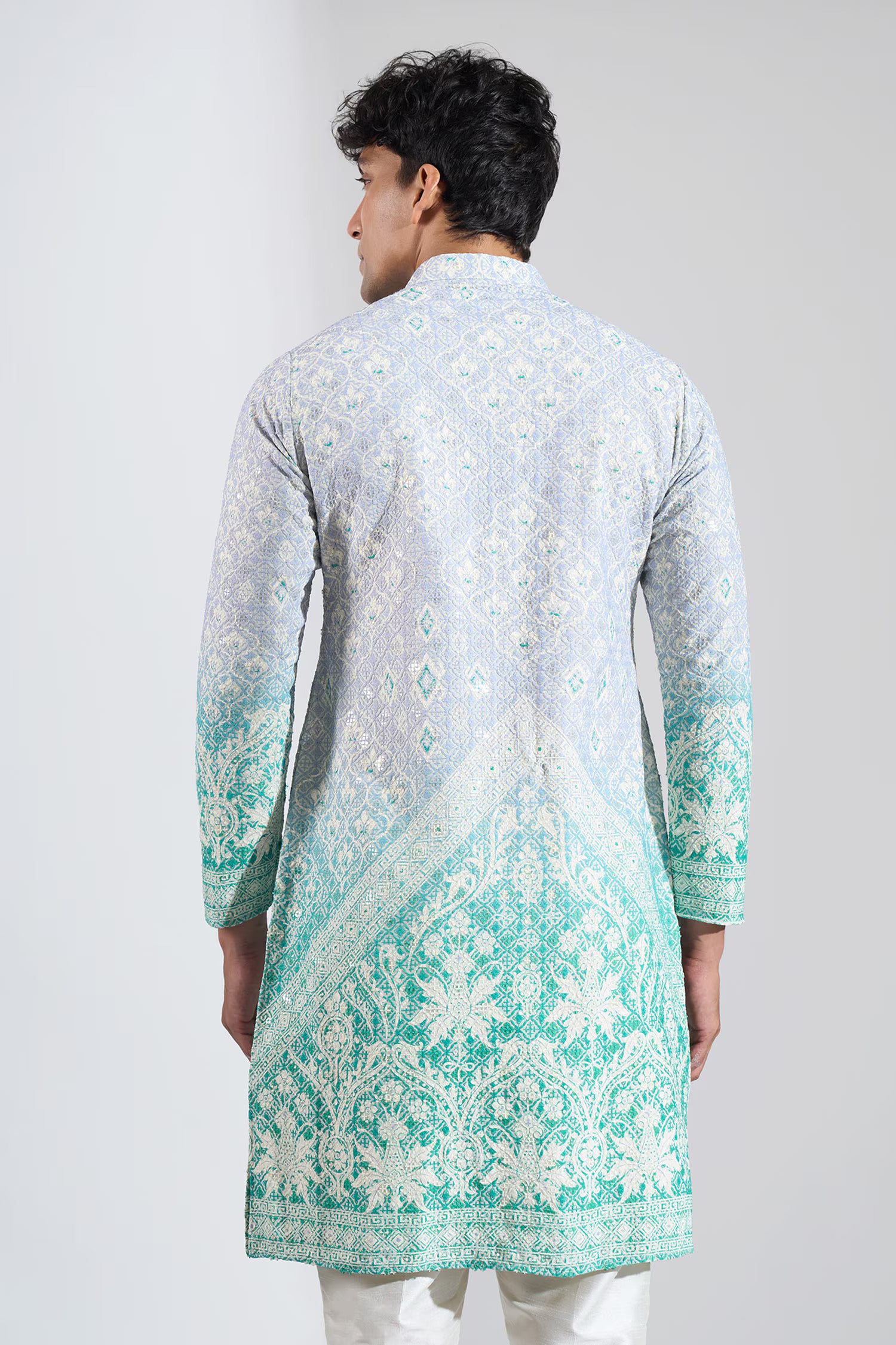 Blue Embroidered Kurta Set