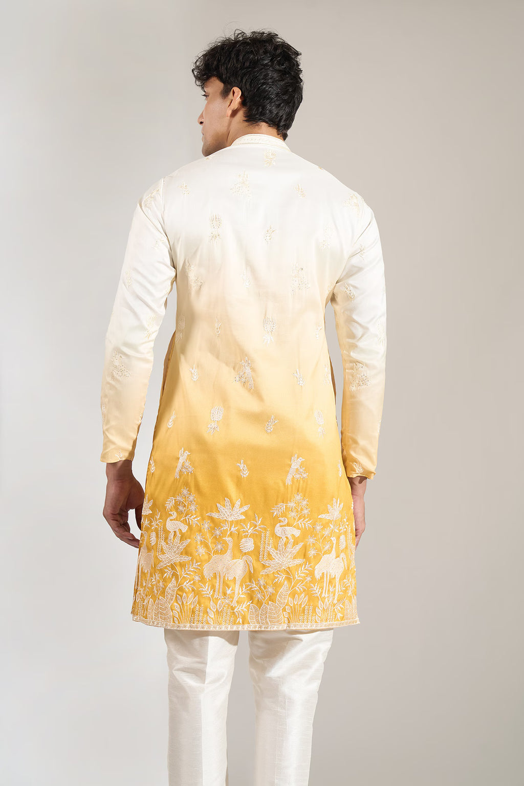 Yellow Ombre Kurta Set