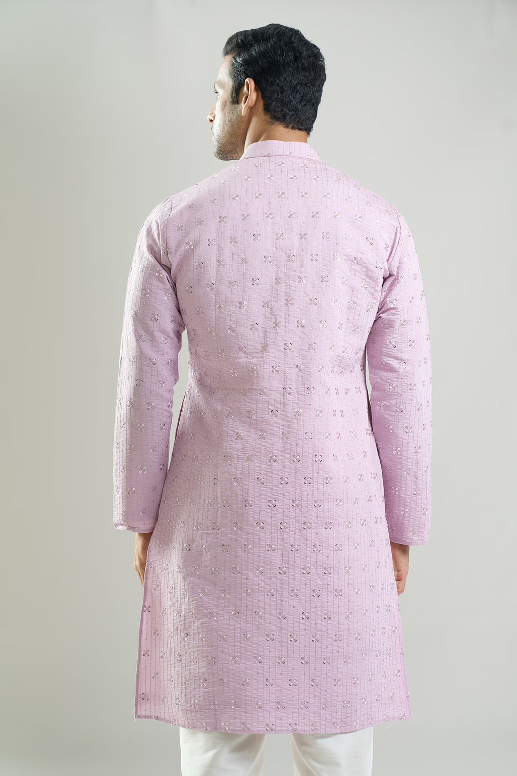 Purple Embroidered Kurta Set