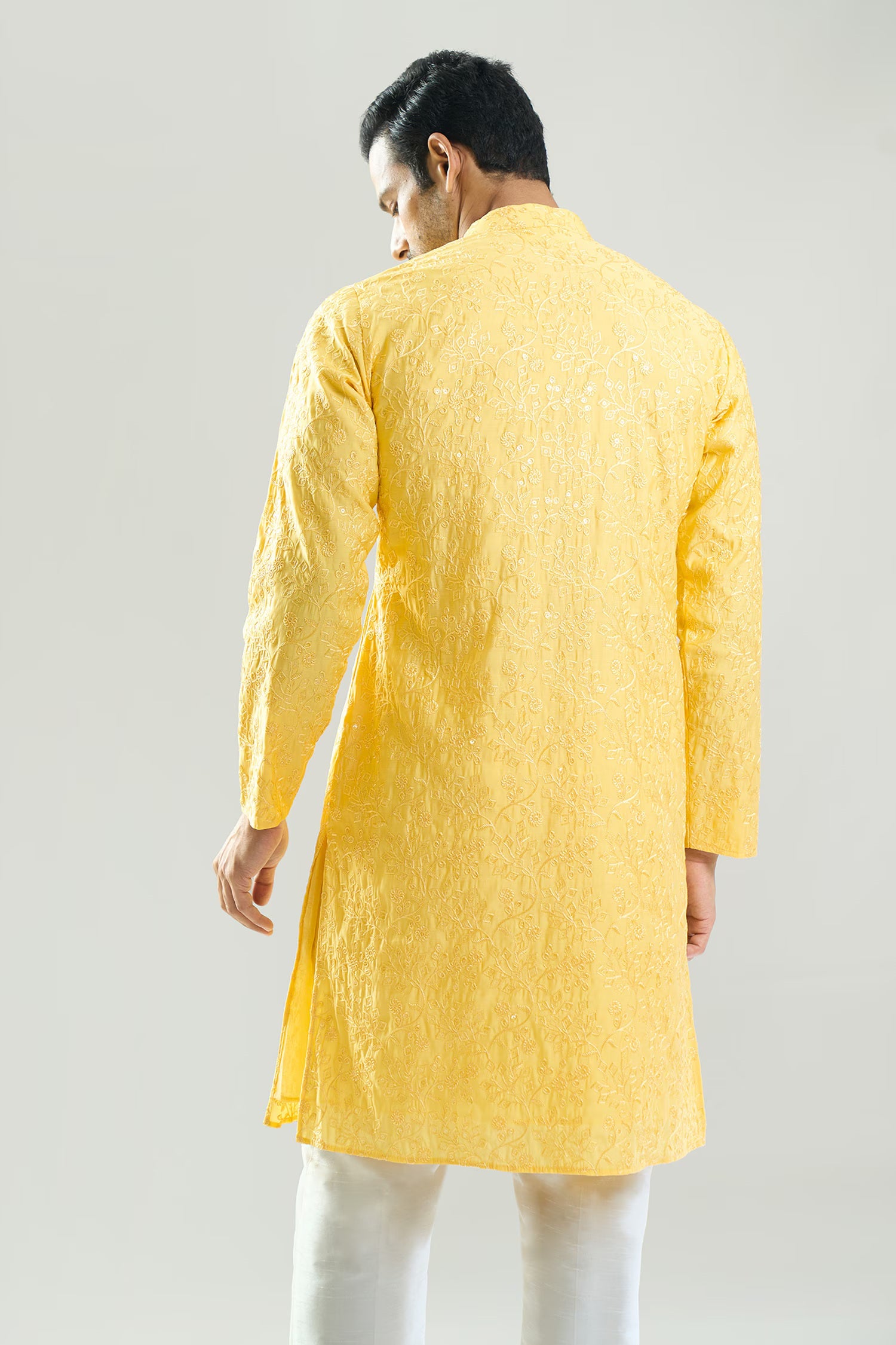 Yellow Embroidered Kurta Set