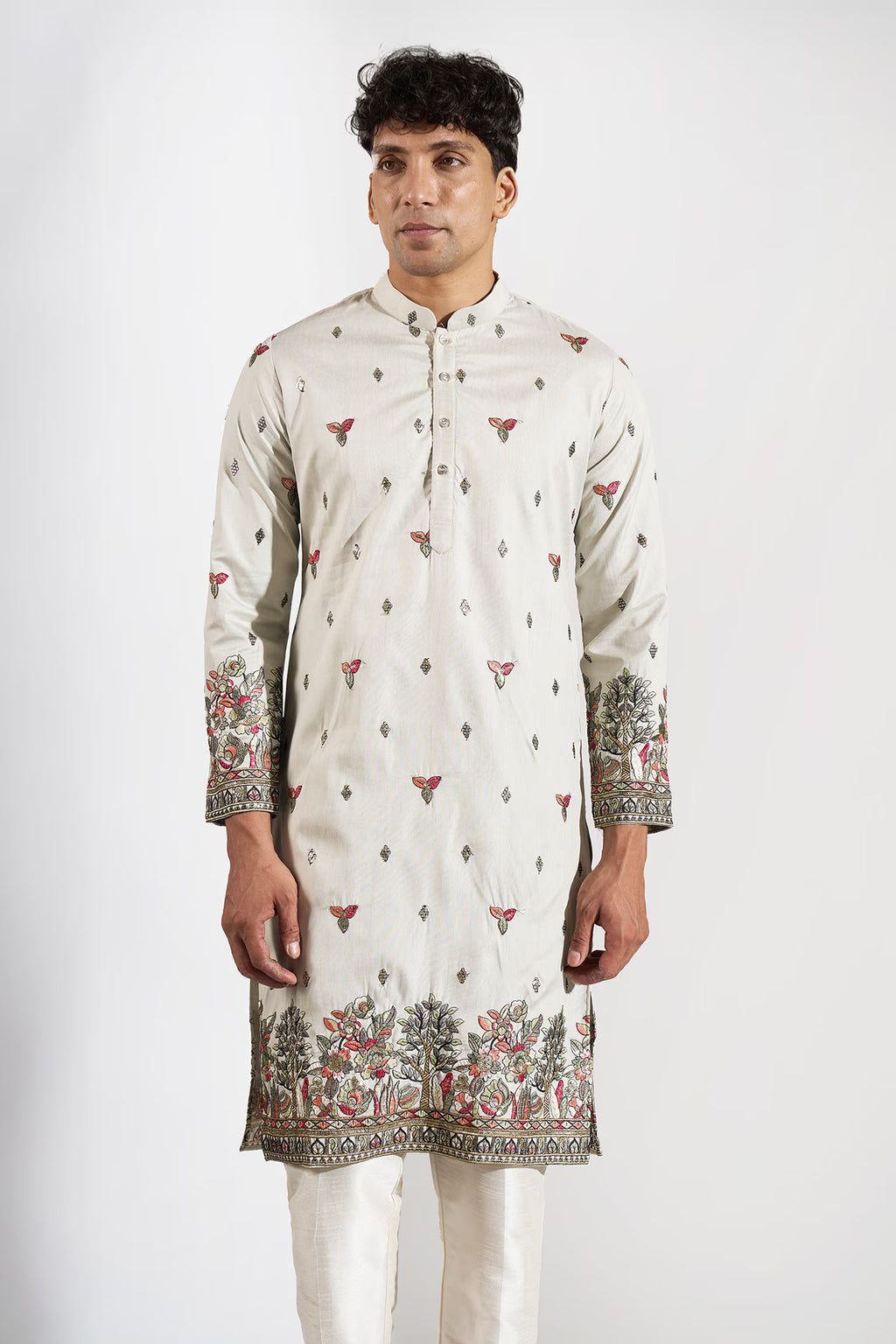 Sage Green Embroidered Kurta Set