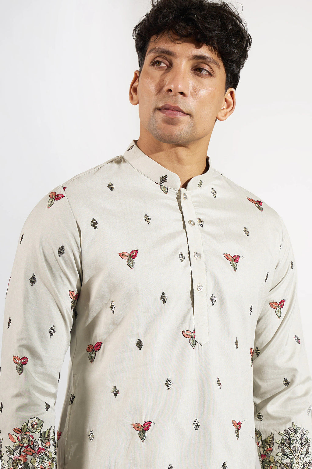 Sage Green Embroidered Kurta Set