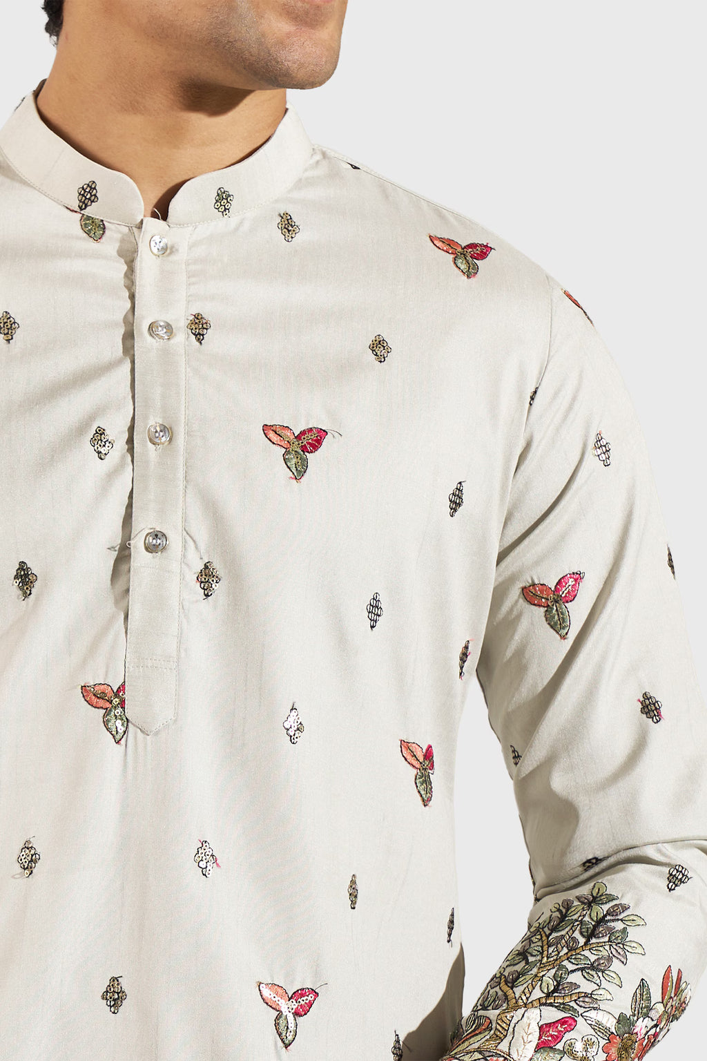 Sage Green Embroidered Kurta Set