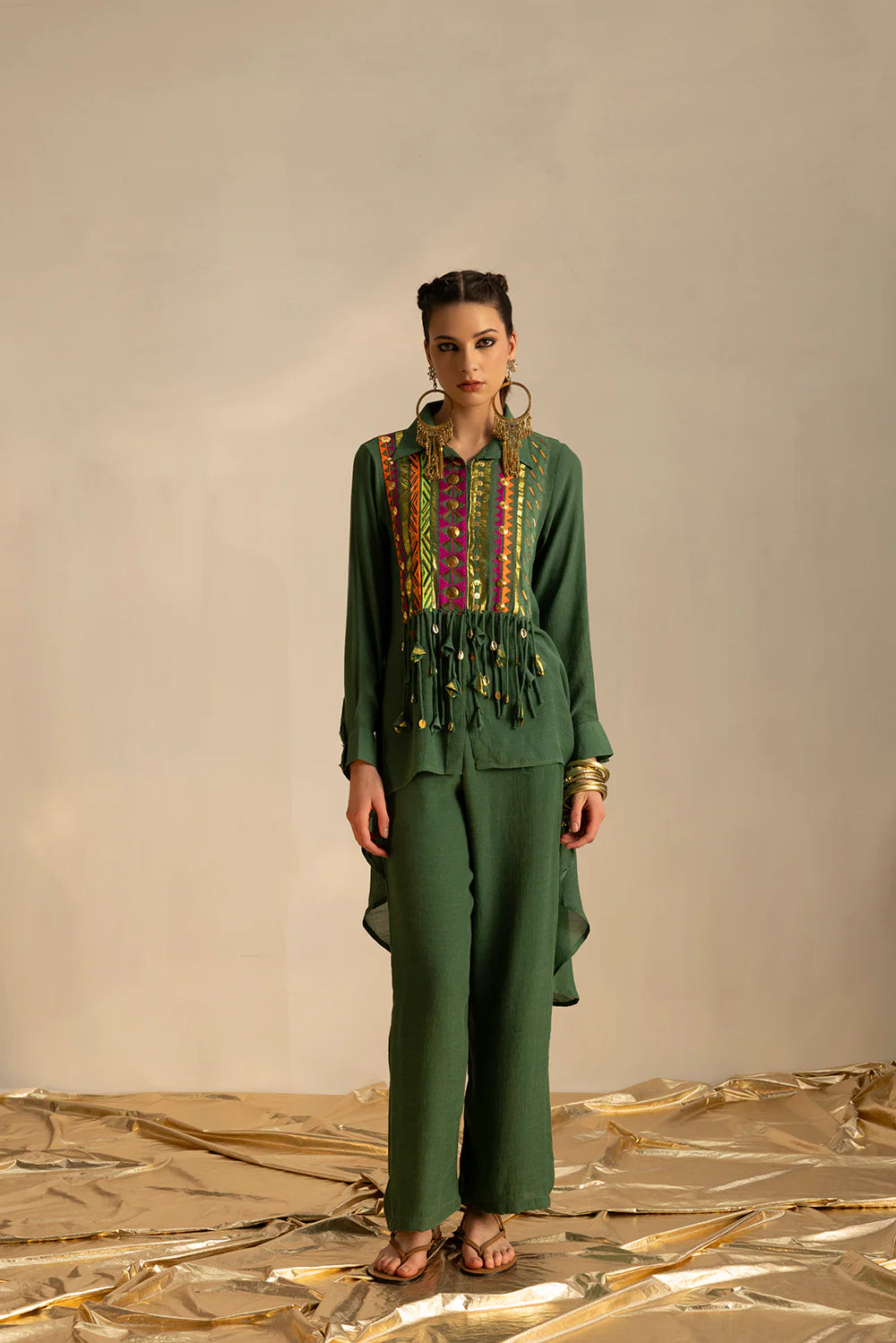 Waterfall boho shirt set