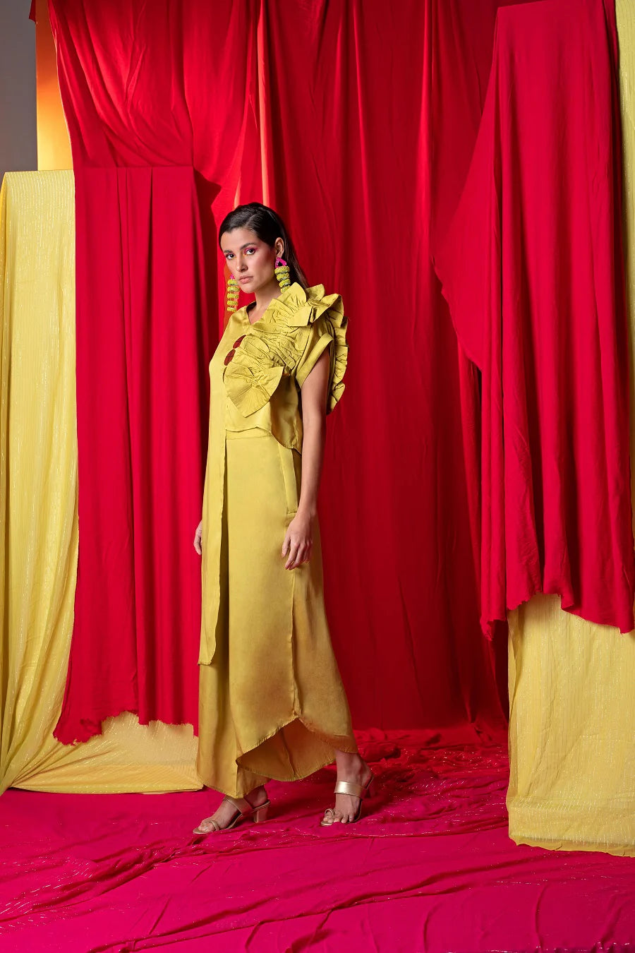 Frill Long and Short Tunic Twin Set