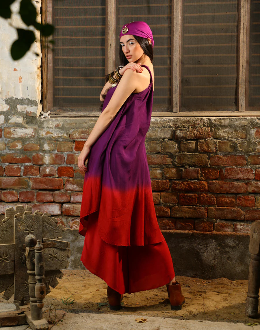 One shoulder twin set