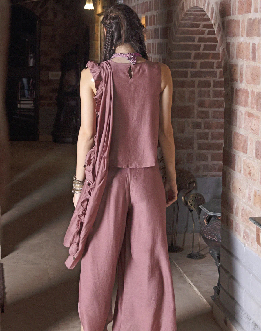 Ruffle Pant Saree