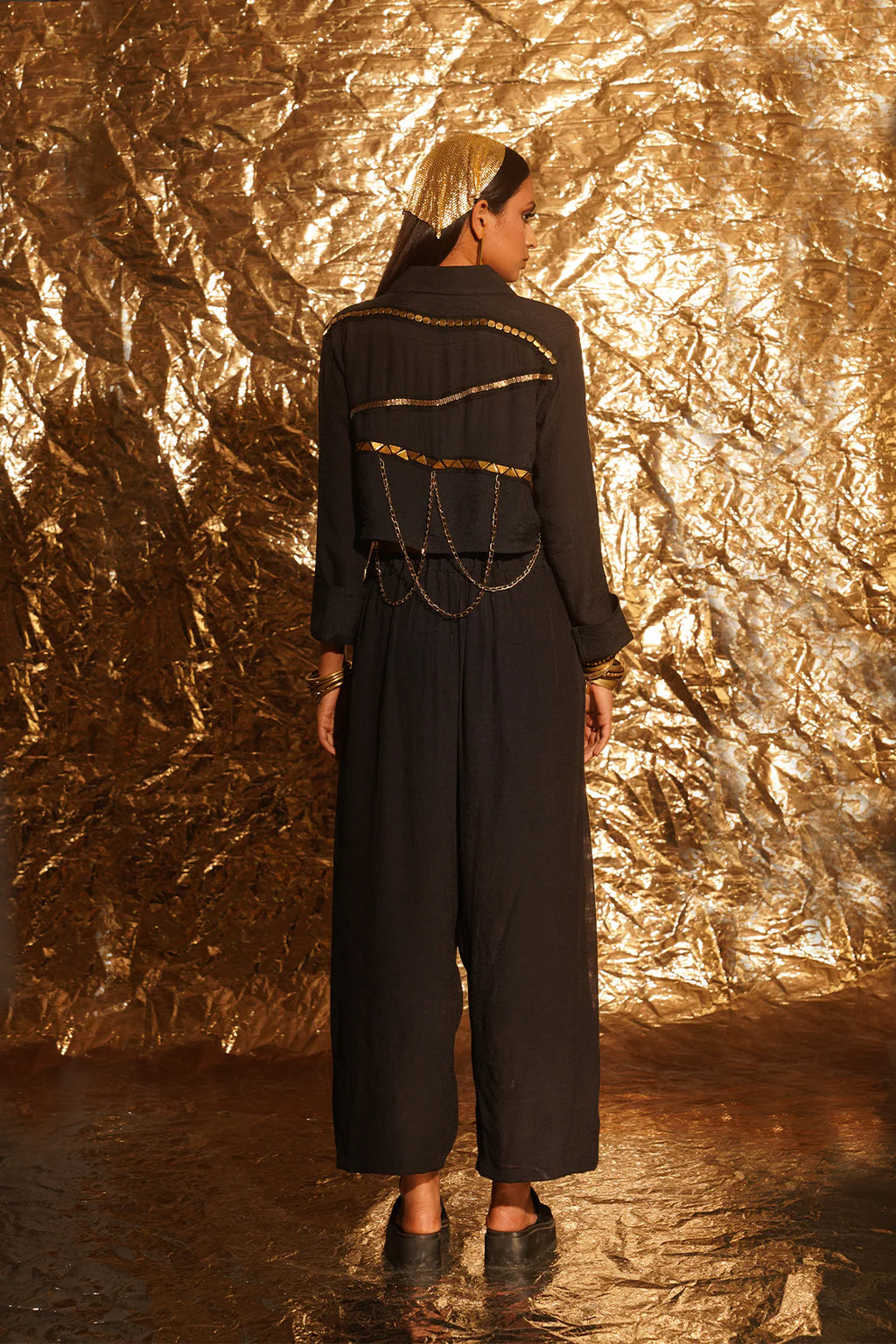 Metallic Crop Jacket