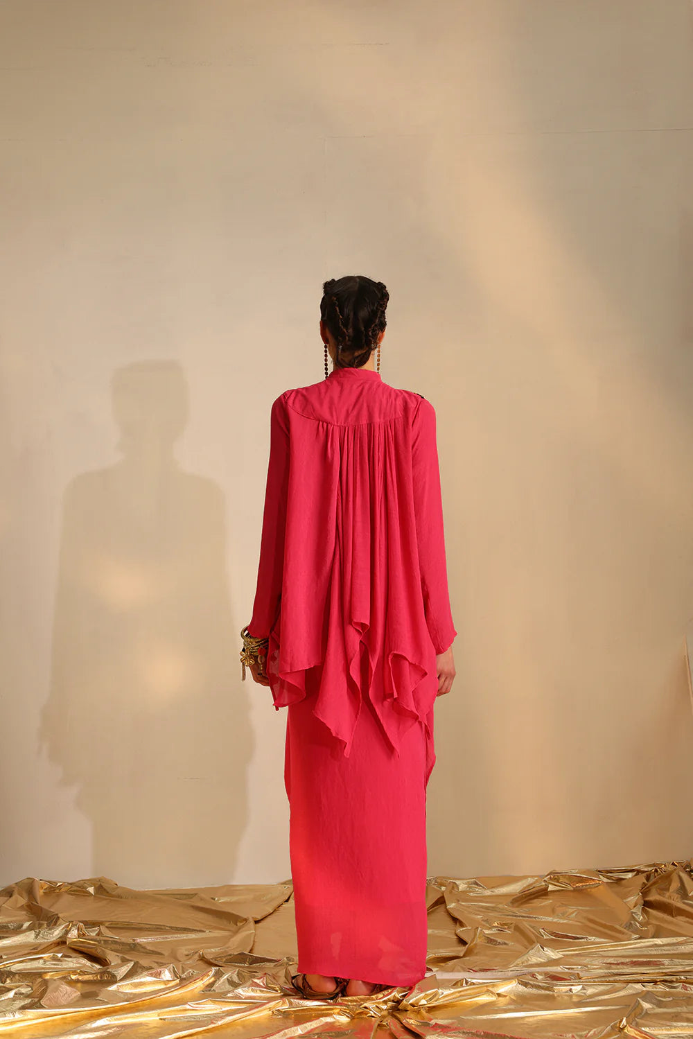 Multi-coloured yoke gather set