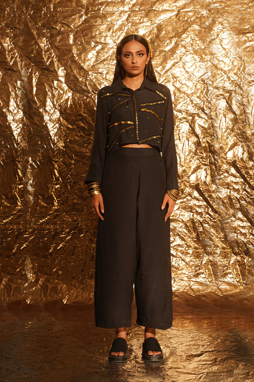 Metallic Crop Jacket