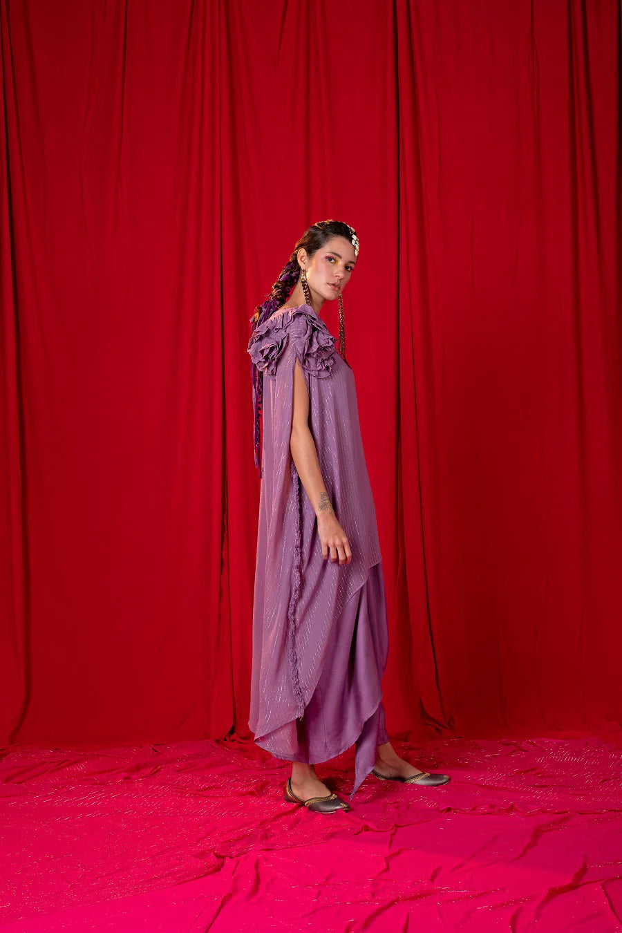 Asymmetric Kimono Twin set