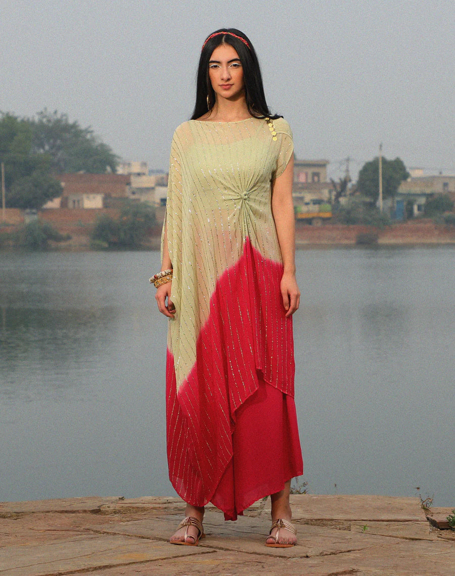 Shimmer Knot Kaftan set