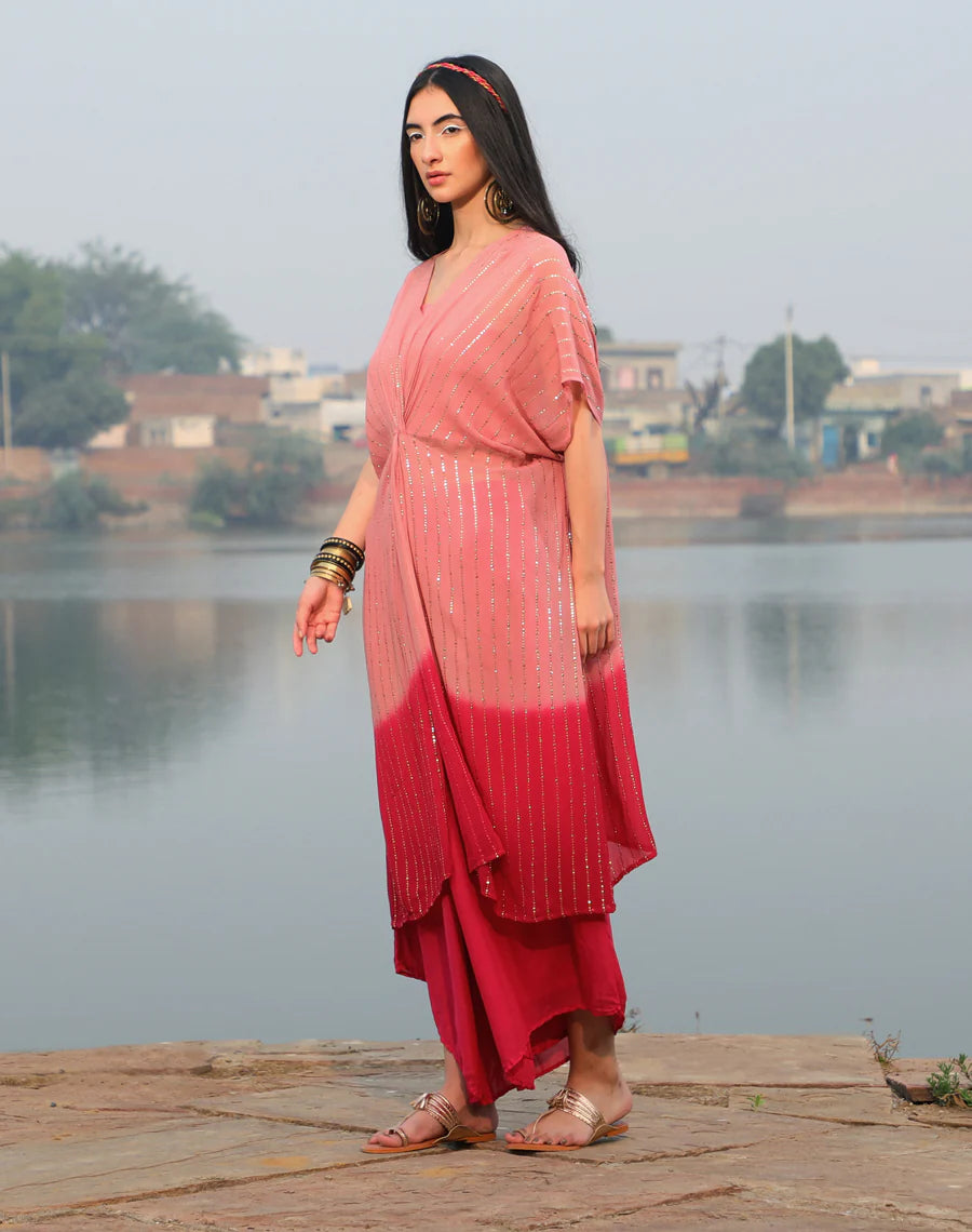 Shimmer twist Kaftan set