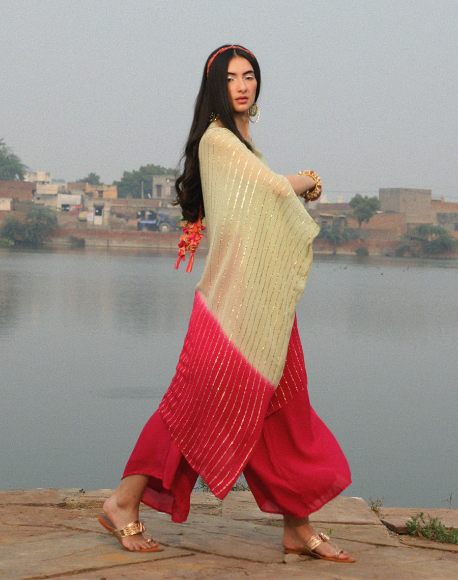 Shimmer Knot Kaftan set