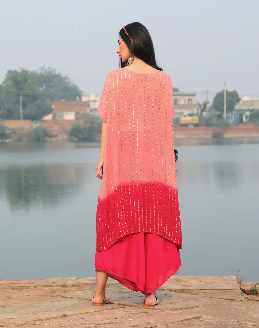 Shimmer twist Kaftan set