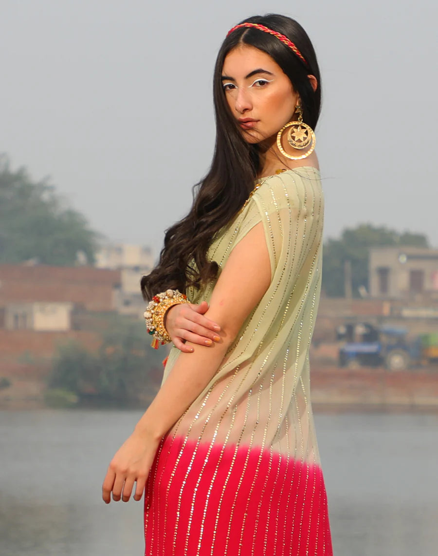 Shimmer Knot Kaftan set