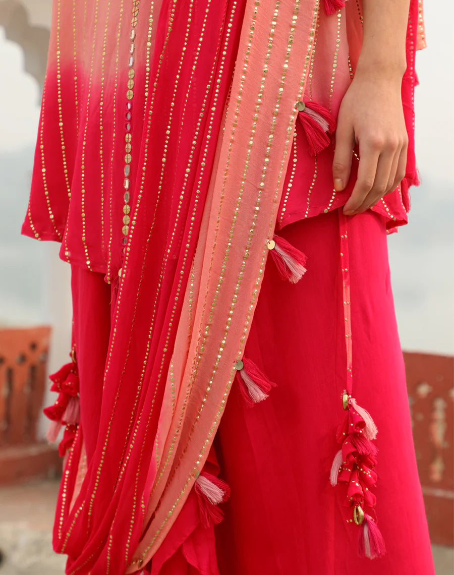 Shimmer Skirt Saree