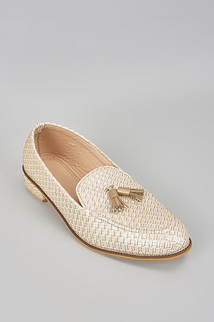 Off White Herringbone Shoes