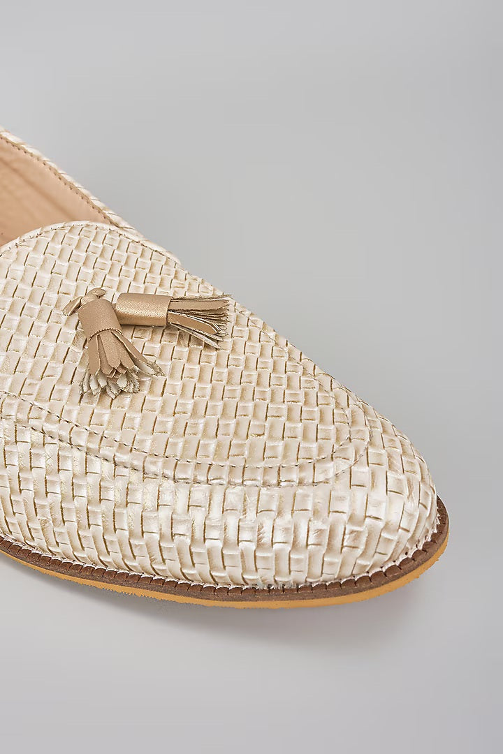 Off White Herringbone Shoes