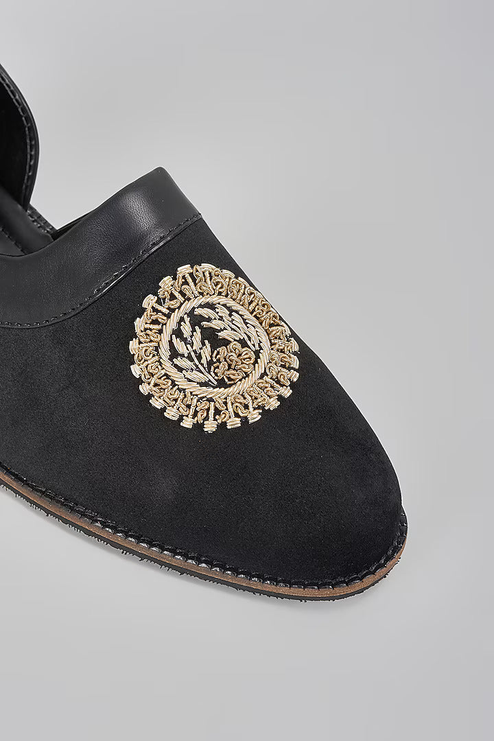 Black Embroidered Peshawaris