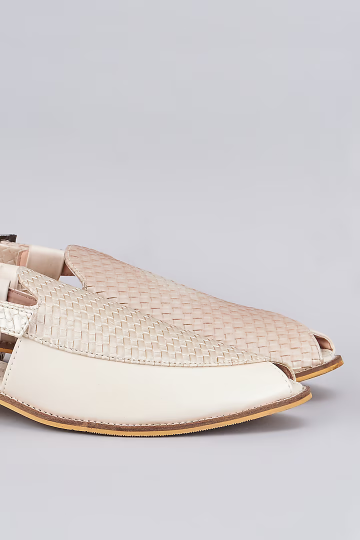 Ivory Herringbone Peshawaris