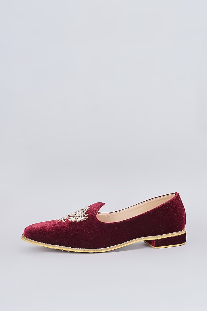 Ruby Crown Velvel Loafers