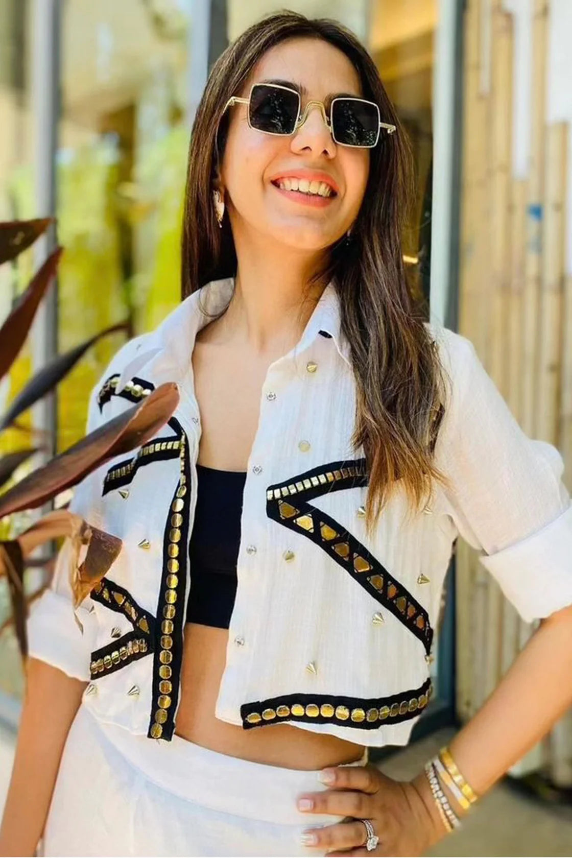 Metallic Crop Jacket