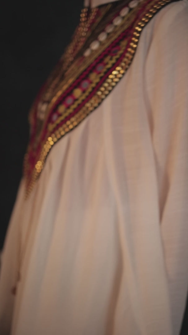 Multi-coloured yoke gather set